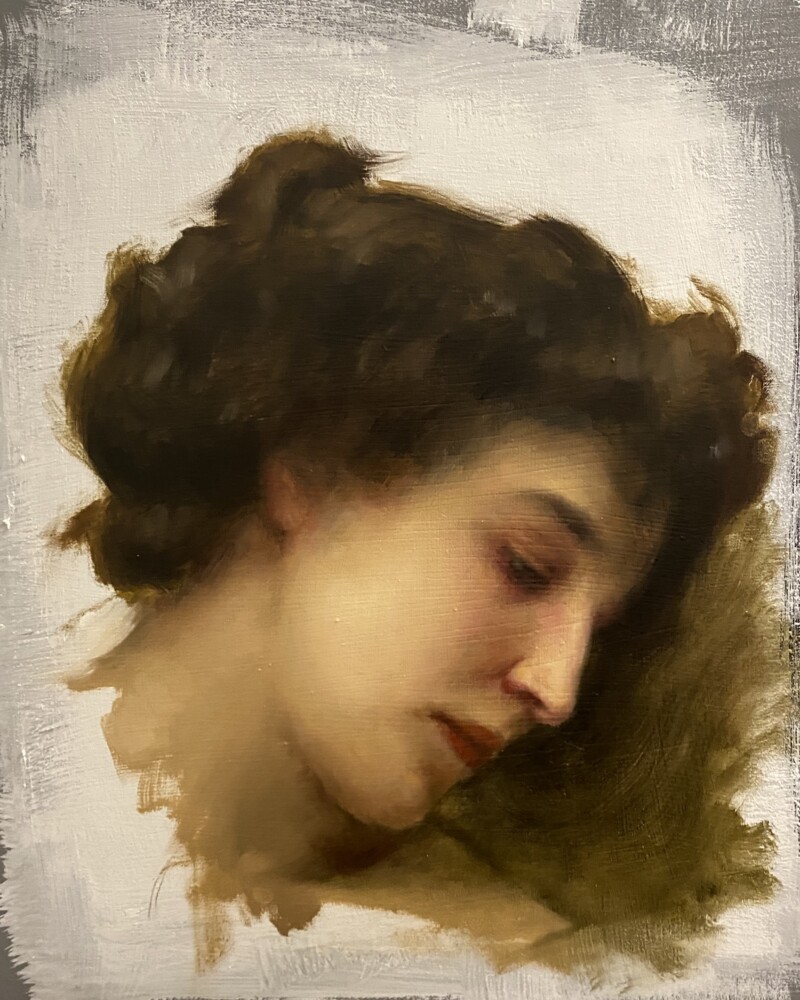 Bourguereau Studie 2 Oil on canvas 20x30 cm