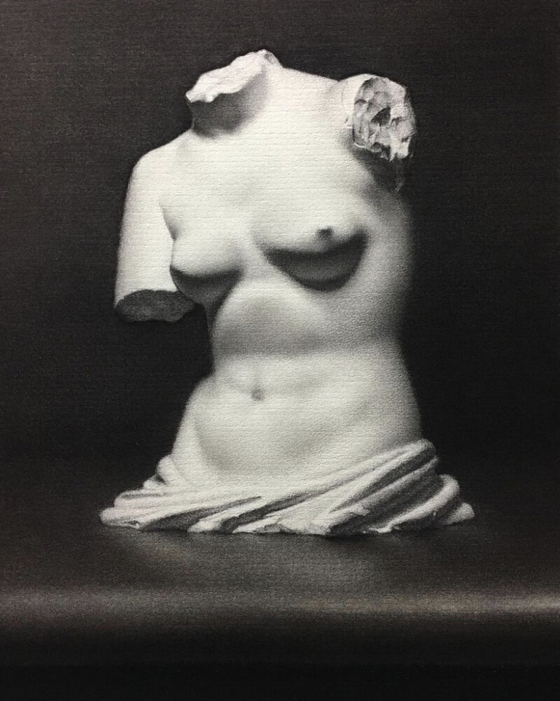 Büste - Kohle - 25 x 37 cm