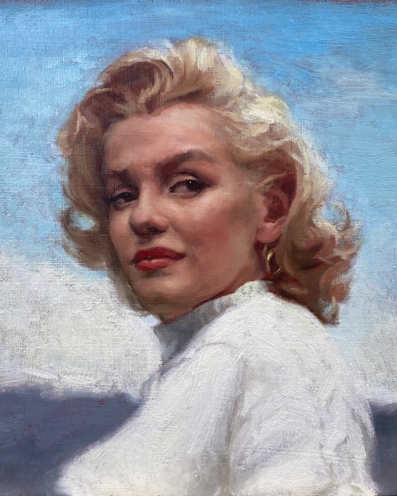 Marilyn Monroe - Holzplatte - 24 x 26 cm
